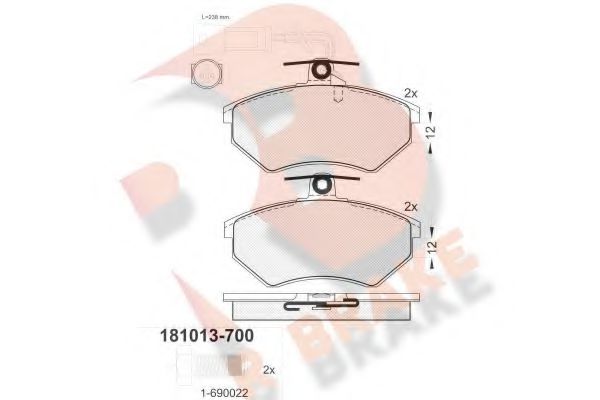 R BRAKE RB1013700 Тормозные колодки R BRAKE для VOLKSWAGEN