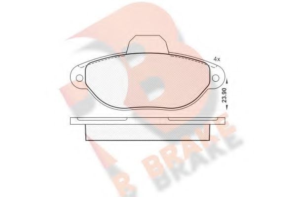 R BRAKE RB1018 Тормозные колодки R BRAKE для FIAT