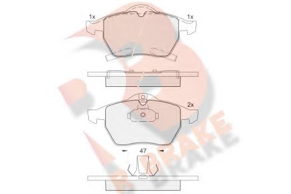 R BRAKE RB1218 Тормозные колодки R BRAKE для SAAB