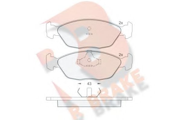 R BRAKE RB1275 Тормозные колодки для VOLKSWAGEN SANTANA