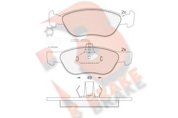 R BRAKE RB1282 Тормозные колодки R BRAKE для ALFA ROMEO