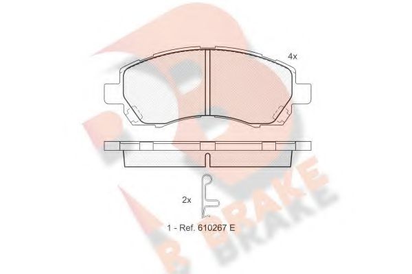 R BRAKE RB1318 Тормозные колодки R BRAKE для SUBARU