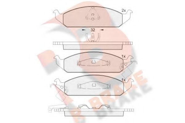 R BRAKE RB1339 Тормозные колодки R BRAKE для DODGE