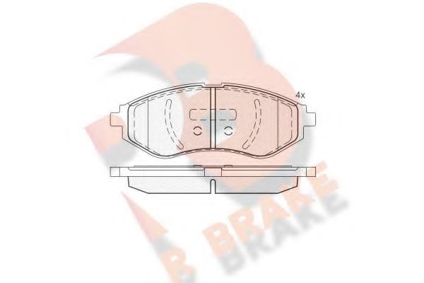 R BRAKE RB1566 Тормозные колодки R BRAKE для CHEVROLET