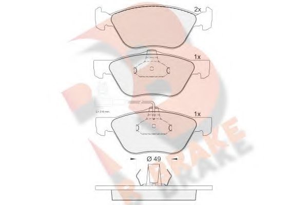 R BRAKE RB1601 Тормозные колодки R BRAKE для ALFA ROMEO