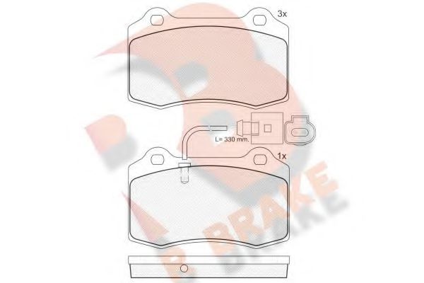 R BRAKE RB1636 Тормозные колодки R BRAKE для SEAT