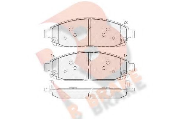 R BRAKE RB1713 Тормозные колодки R BRAKE для JEEP