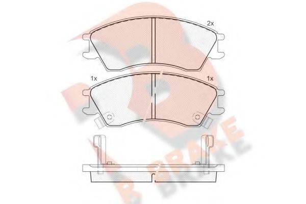 R BRAKE RB1797 Тормозные колодки R BRAKE для SUBARU