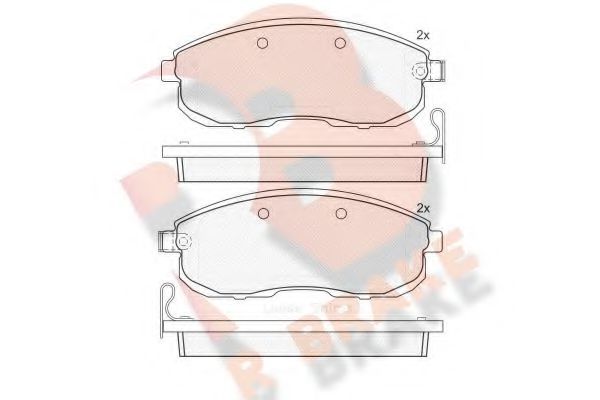 R BRAKE RB1882200 Тормозные колодки R BRAKE для INFINITI