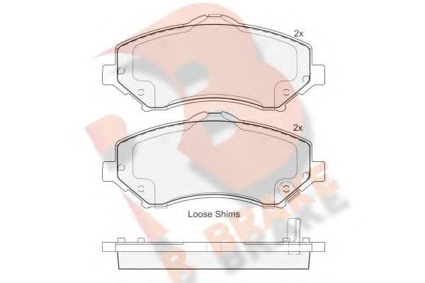 R BRAKE RB1908201 Тормозные колодки R BRAKE для CHRYSLER