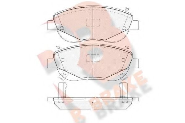 R BRAKE RB1944 Тормозные колодки для TOYOTA VERSO