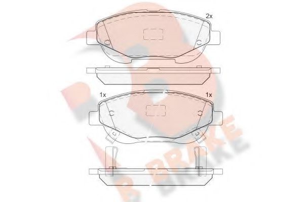 R BRAKE RB2022 Тормозные колодки для TOYOTA VERSO