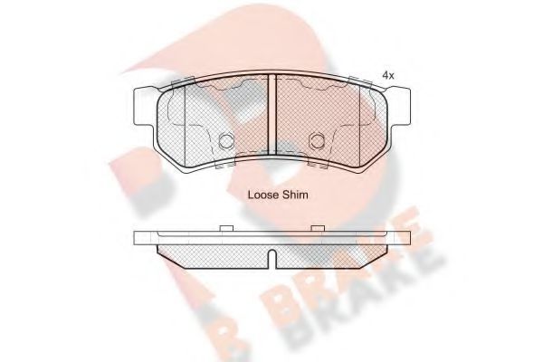 R BRAKE RB2058 Тормозные колодки R BRAKE для CHEVROLET