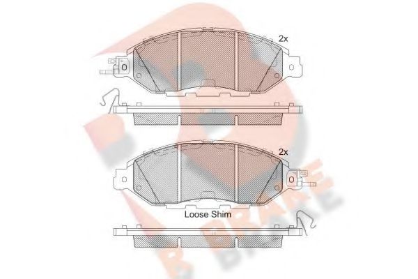 R BRAKE RB2234 Тормозные колодки для INFINITI QX60