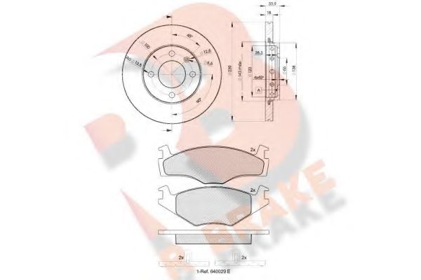 R BRAKE 3R10485303 Комплект тормозов, дисковый тормозной механизм R BRAKE 3R10485303 Комплект тормозов, дисковый тормозной механизм