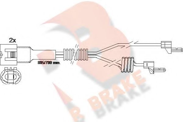 R BRAKE 610098RB Датчик износа тормозных колодок R BRAKE 