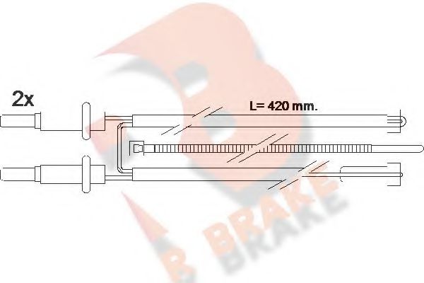 R BRAKE 610114RB Скобы тормозных колодок R BRAKE для RENAULT TRUCKS