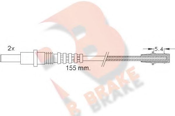 R BRAKE 610157RB Датчик износа тормозных колодок R BRAKE 