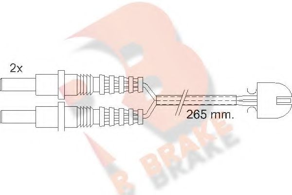 R BRAKE 610169RB Датчик износа тормозных колодок для PEUGEOT