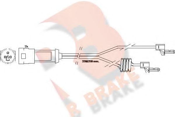 R BRAKE 610234RB Датчик износа тормозных колодок R BRAKE 