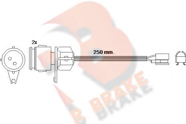 R BRAKE 610237RB Датчик износа тормозных колодок для AUDI 100