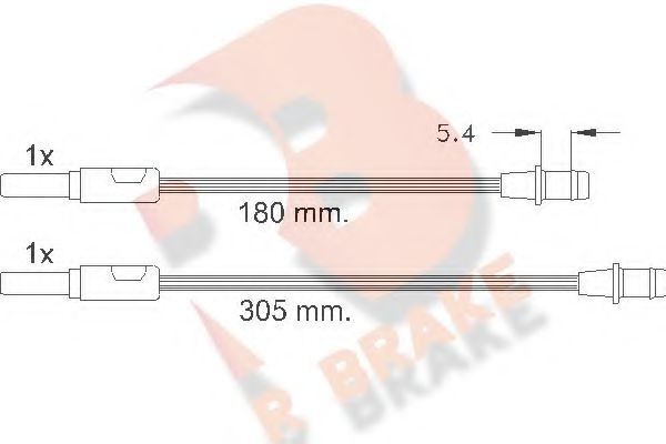 R BRAKE 610262RB Датчик износа тормозных колодок для PEUGEOT