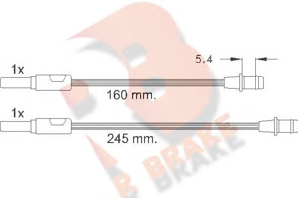 R BRAKE 610265RB Датчик износа тормозных колодок R BRAKE 