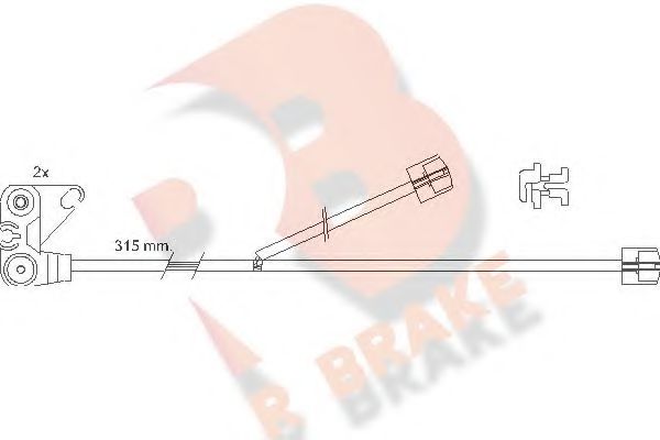 R BRAKE 610300RB Датчик износа тормозных колодок R BRAKE для DAF