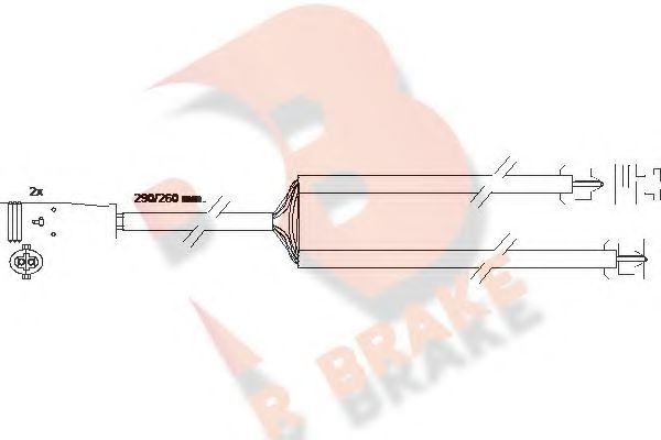 R BRAKE 610335RB Датчик износа тормозных колодок R BRAKE для MAN
