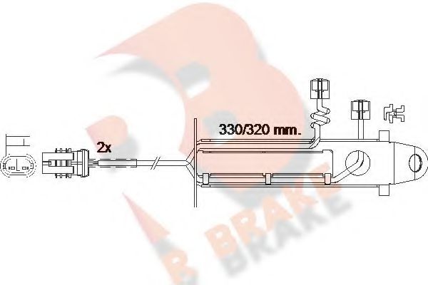 R BRAKE 610361RB Датчик износа тормозных колодок для DAF