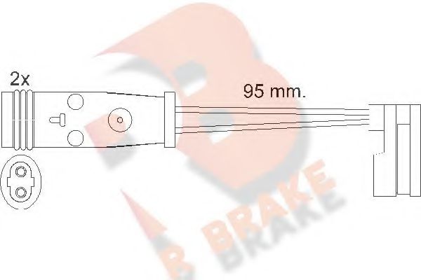 R BRAKE 610370RB Датчик износа тормозных колодок для PEUGEOT