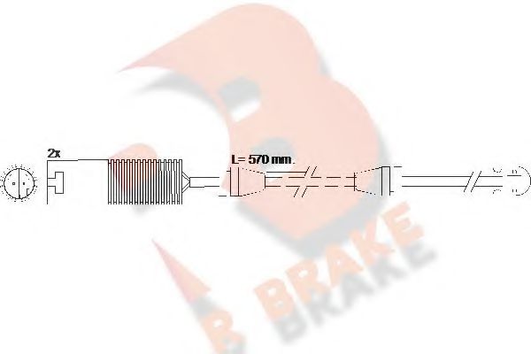 R BRAKE 610395RB Скоба тормозного суппорта R BRAKE для BMW