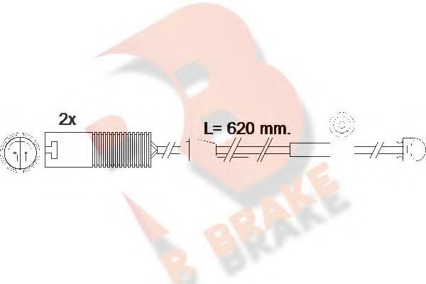 R BRAKE 610396RB Скобы тормозных колодок R BRAKE для BMW