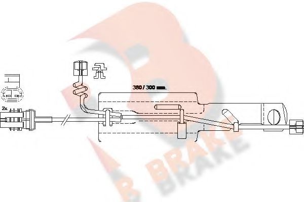 R BRAKE 610433RB Датчик износа тормозных колодок R BRAKE для DAF