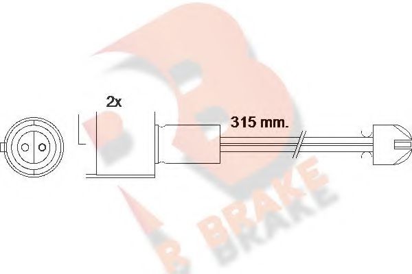 R BRAKE 610455RB Скобы тормозных колодок R BRAKE для BMW