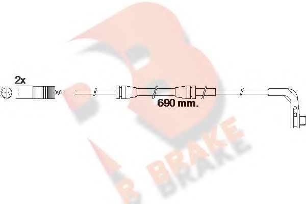 R BRAKE 610479RB Скобы тормозных колодок R BRAKE для BMW