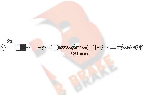 R BRAKE 610498RB Скобы тормозных колодок R BRAKE для BMW