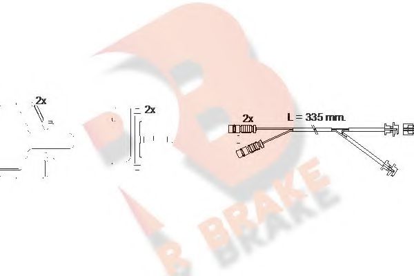 R BRAKE 610528RB Скобы тормозных колодок R BRAKE для MERCEDES-BENZ ACTROS