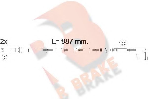 R BRAKE 610571RB Скобы тормозных колодок R BRAKE для BMW