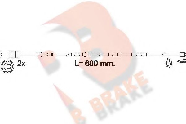 R BRAKE 610606RB Скобы тормозных колодок R BRAKE для BMW