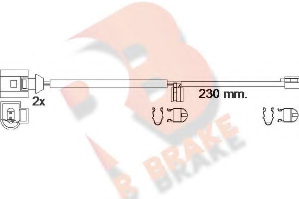 R BRAKE 610611RB Скобы тормозных колодок R BRAKE для PORSCHE