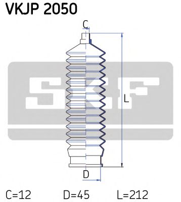 SKF VKJP2050 Пыльник рулевой рейки для CHEVROLET