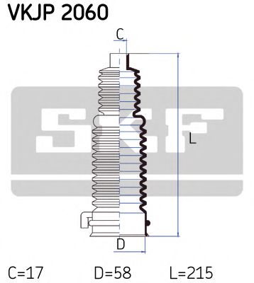 SKF VKJP2060 Пыльник рулевой рейки SKF 