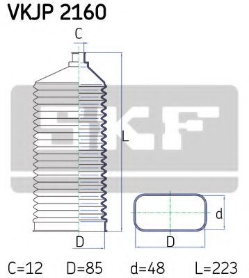 SKF VKJP2160 Пыльник рулевой рейки для MERCEDES-BENZ