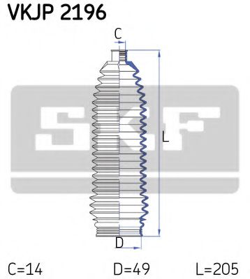 SKF VKJP2196 Пыльник рулевой рейки для VOLVO XC90
