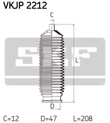 SKF VKJP2212 Пыльник рулевой рейки SKF 