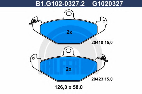 GALFER B1G10203272 Тормозные колодки GALFER для RENAULT