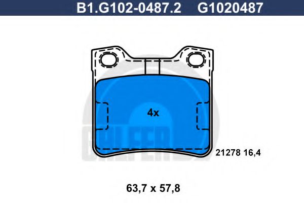 GALFER B1G10204872 Тормозные колодки GALFER 