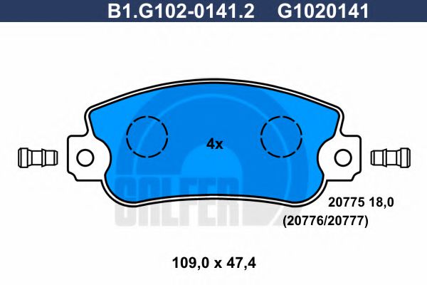 GALFER B1G10201412 Тормозные колодки GALFER для FIAT