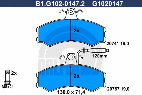 GALFER B1G10201472 Тормозные колодки GALFER для CITROEN